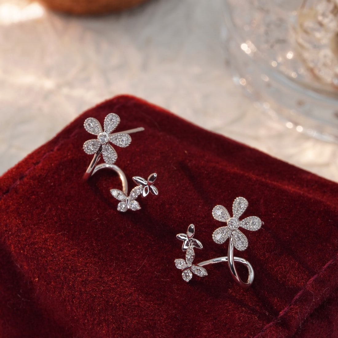 14K GOLD 0.26 CT NATURAL H DIAMOND EARRINGS - 3