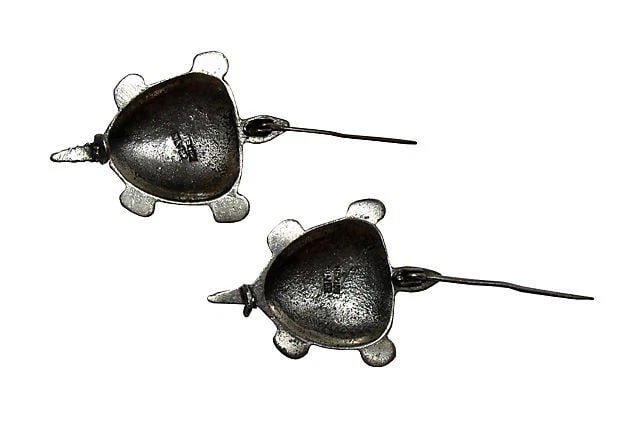 Mexican Sterling Silver Turtle Pin, S/2 - 3