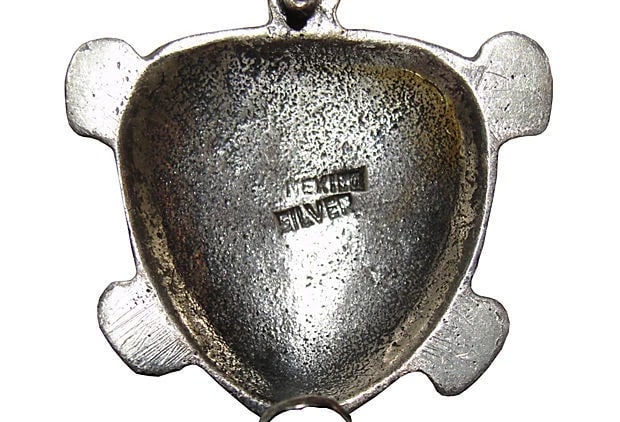 Mexican Sterling Silver Turtle Pin, S/2 - 5