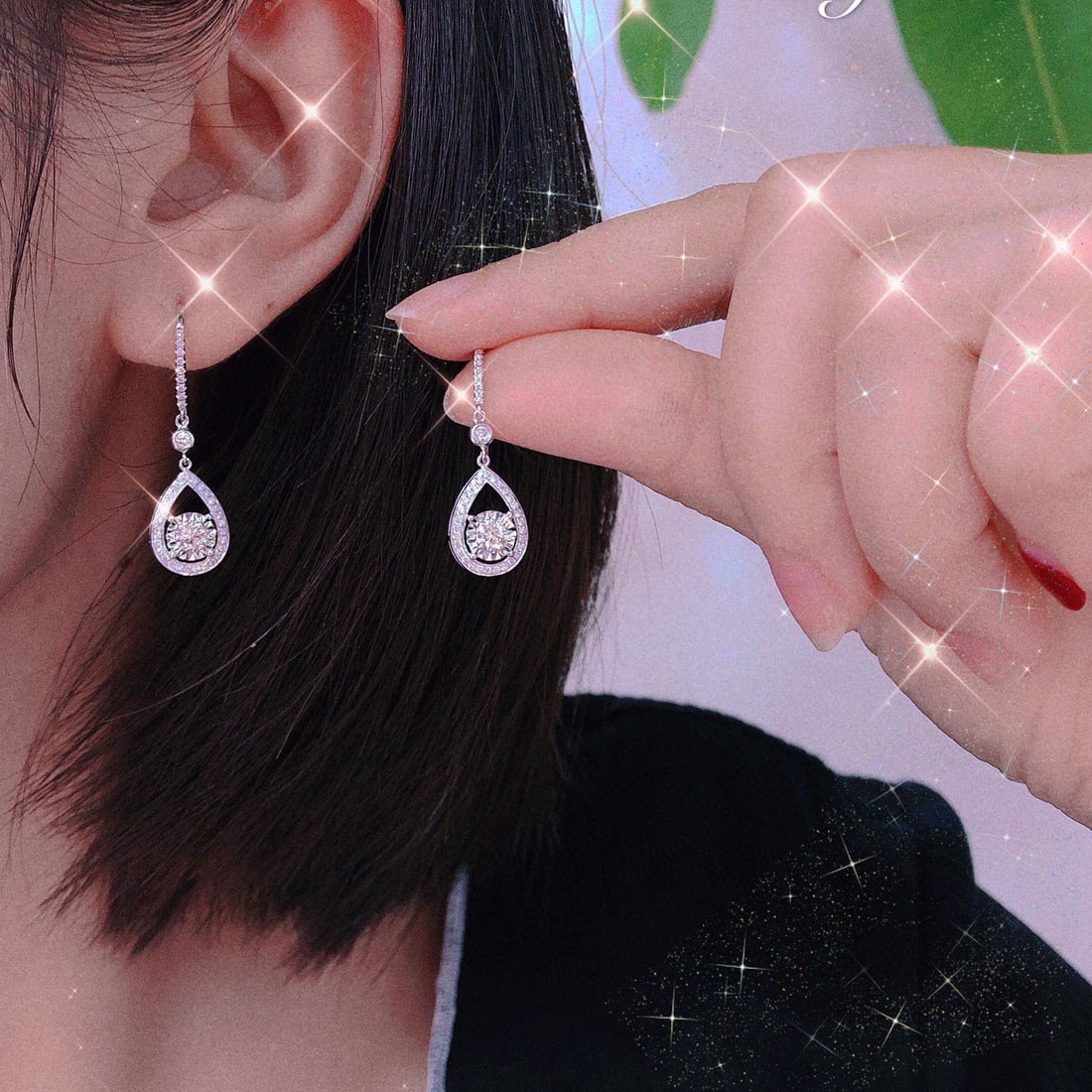 14K GOLD 0.64 CTW NATURAL H DIAMOND EARRINGS - 3