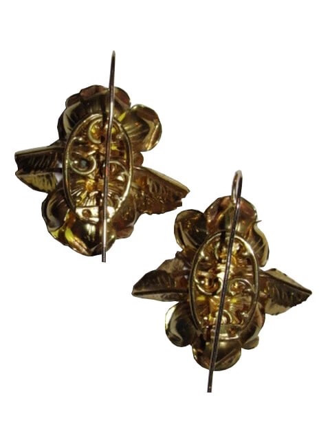 Alberto Juan Yellow Enamel Flower Dangle Earrings - 5
