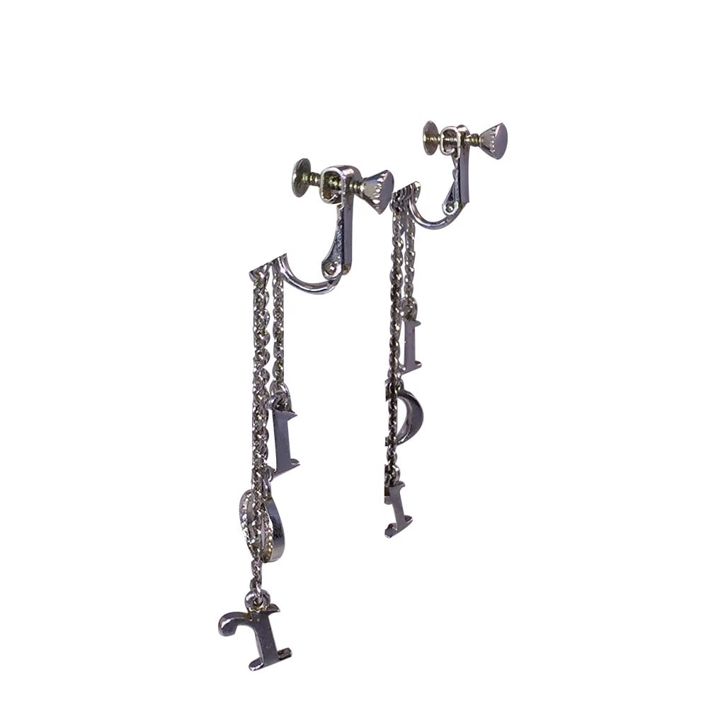 Christian Dior Monogram Dangle Signature Rhinestone Earrings - 6