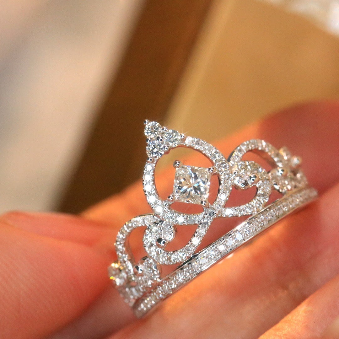 14K GOLD 0.55 CTW NATURAL H DIAMOND RING - 2