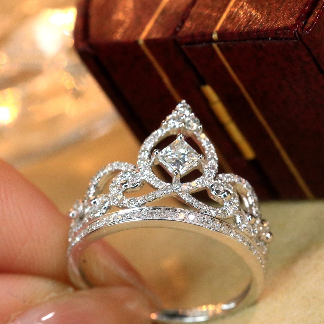 14K GOLD 0.55 CTW NATURAL H DIAMOND RING - 4