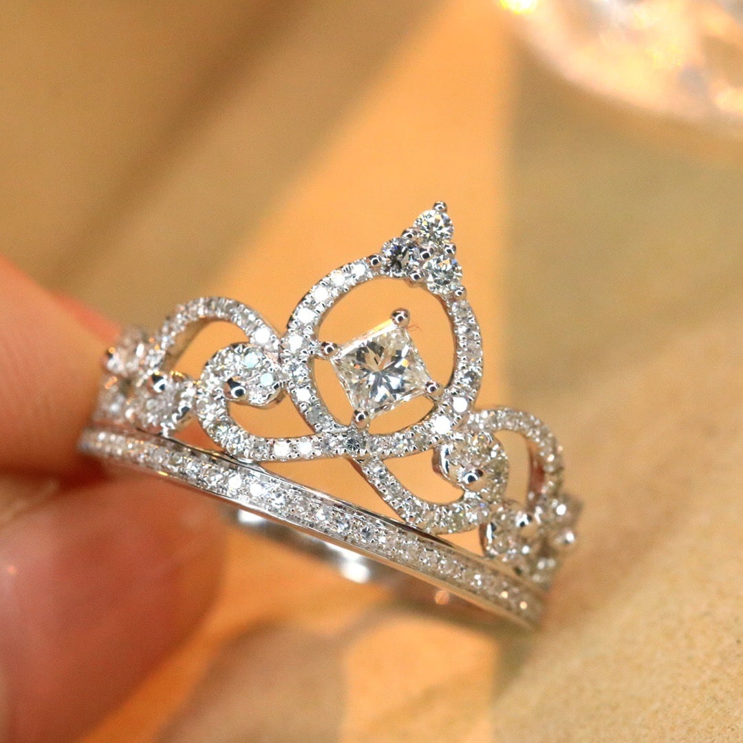 14K GOLD 0.55 CTW NATURAL H DIAMOND RING - 5