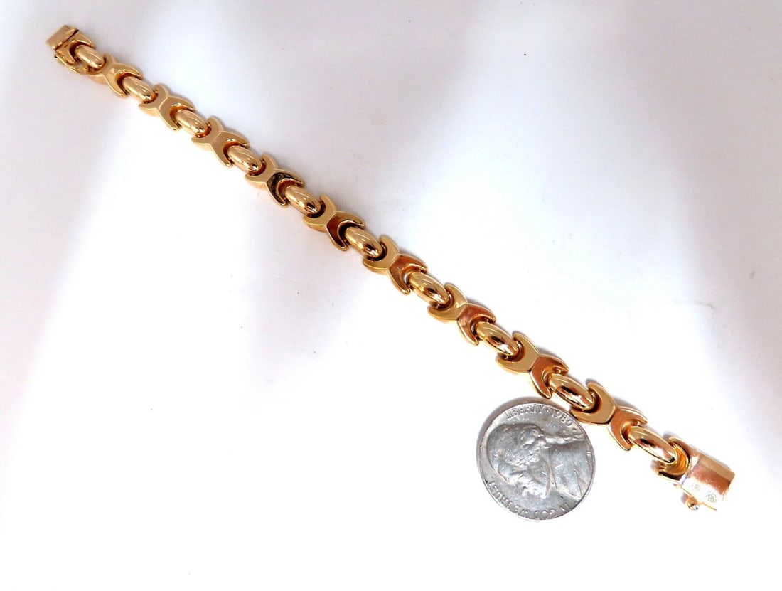 Italian X Link Gold Bracelet 14kt Gold** - 4