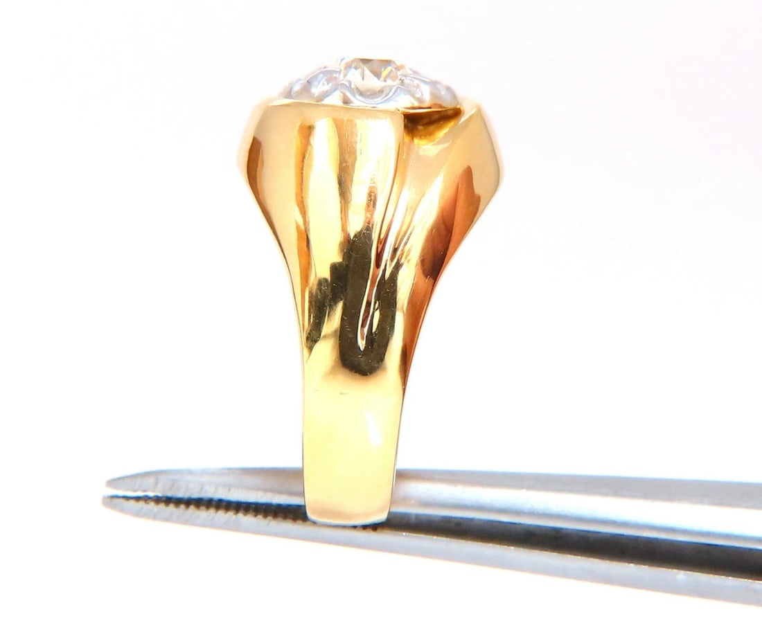 GIA Certified .53ct natural diamonds mens ring 14 Karat** - 3