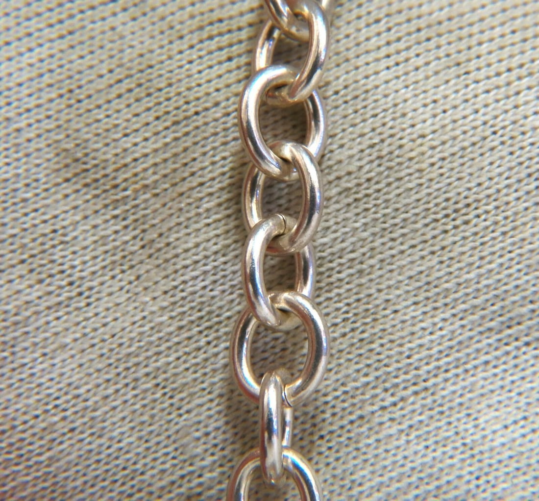 Sterling Silver Toggle Charm Link Bracelet** - 4