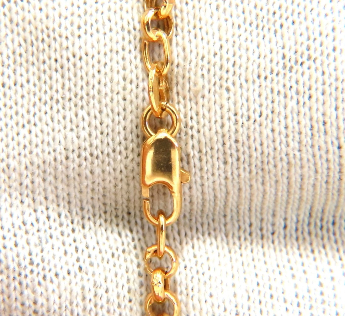 Five heart charm link bracelet 14 karat gold 7 inch** - 5
