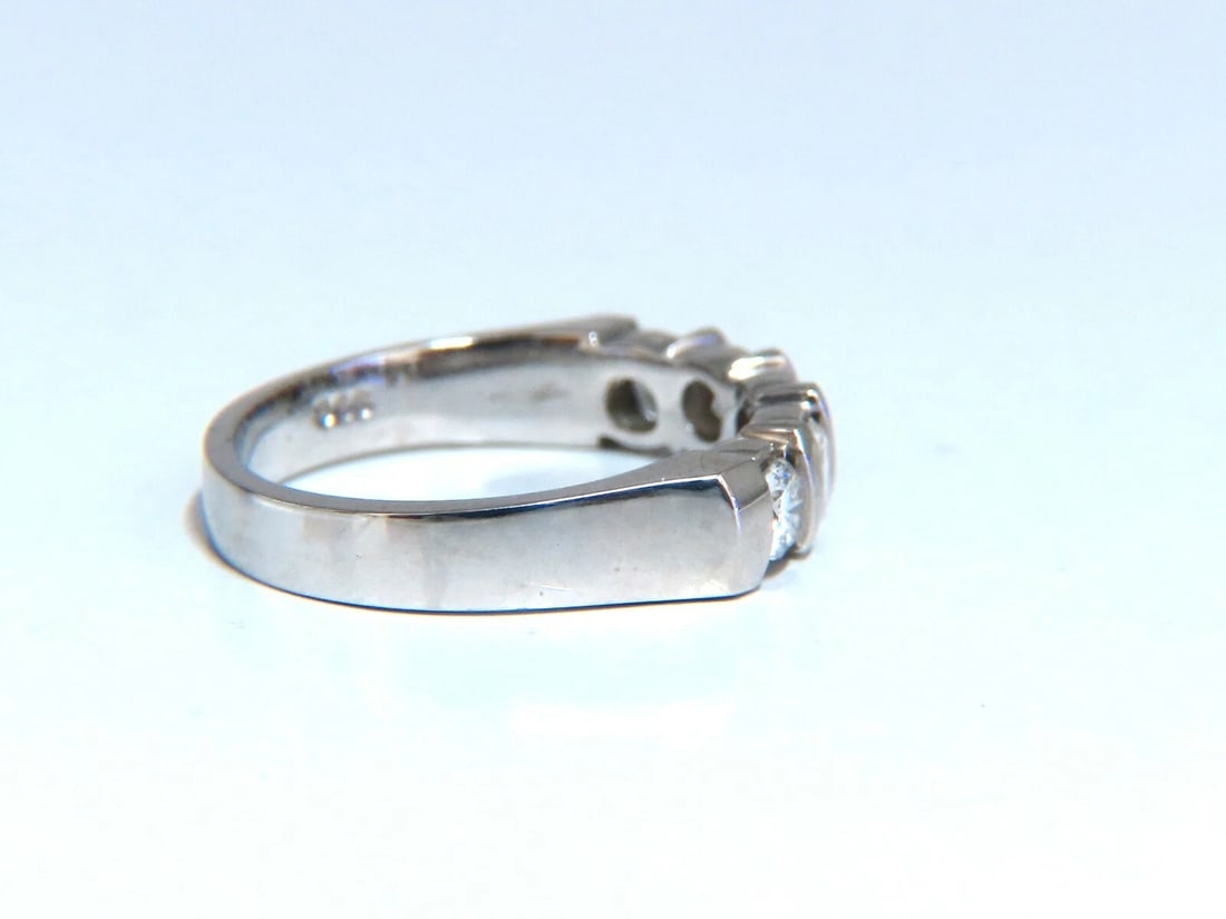 .75ct Natural Round Diamonds Channel Bar Ring 14kt** - 4
