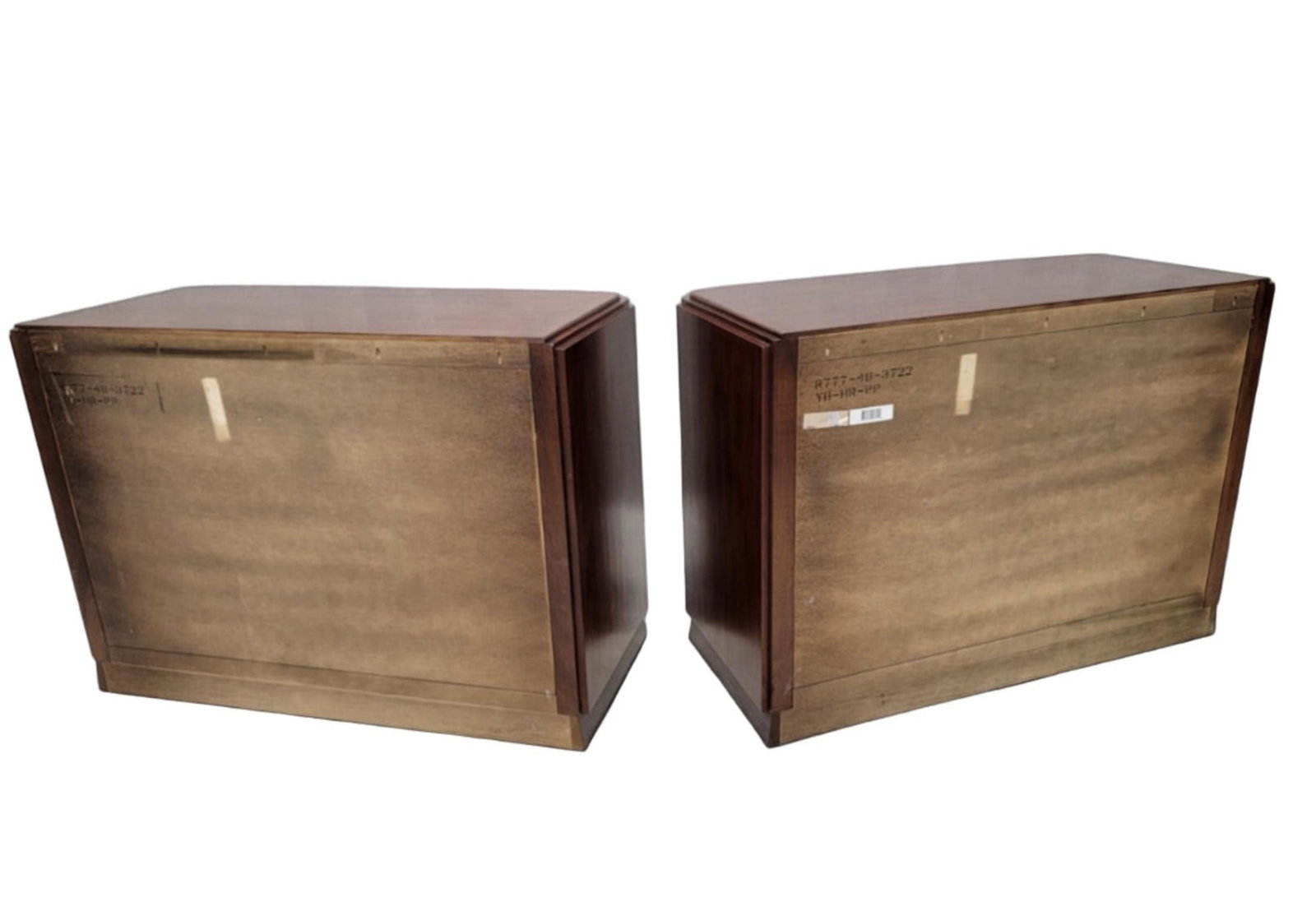 Art Deco Style Flame Mahogany Chests of Drawers by Ralph Lauren - Pair - 4