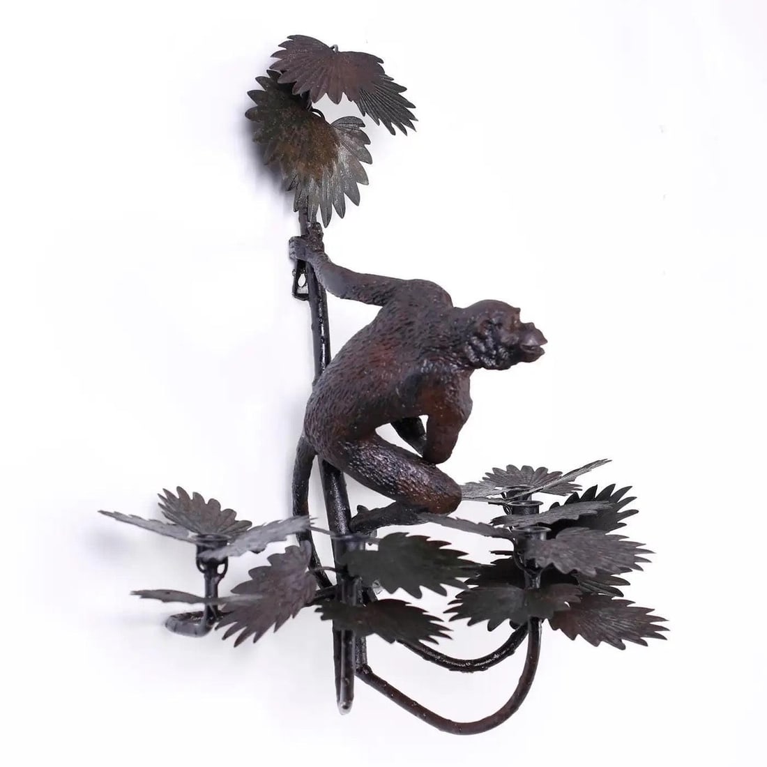 Hollywood Regency Italian Monkey Palm Wall Sconces - Pair - 4