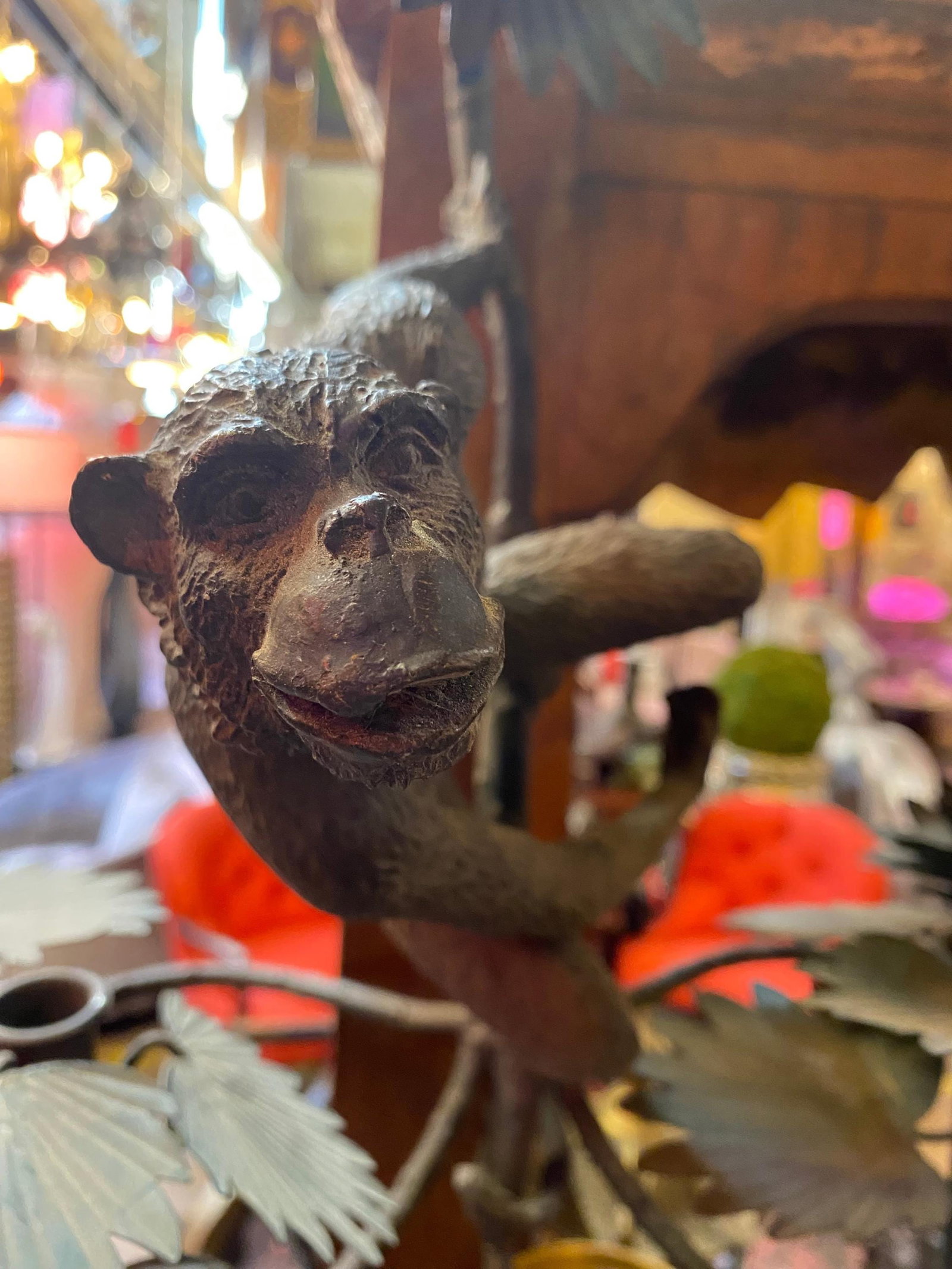 Hollywood Regency Italian Monkey Palm Wall Sconces - Pair - 6