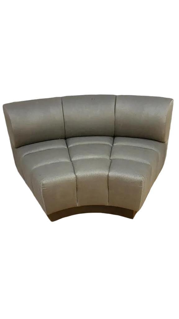 Vintage Channel Back Modular Wedge Circular Sectional Lounge Sofa - Set of 5 - 2