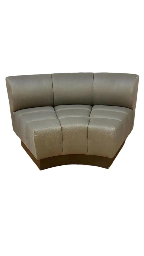 Vintage Channel Back Modular Wedge Circular Sectional Lounge Sofa - Set of 5 - 3