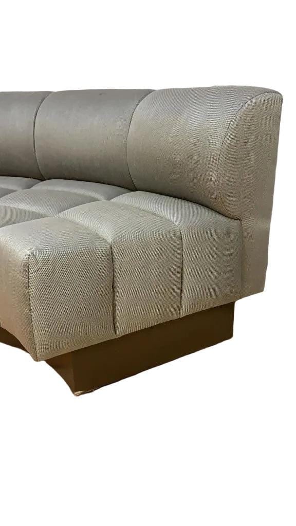 Vintage Channel Back Modular Wedge Circular Sectional Lounge Sofa - Set of 5 - 6