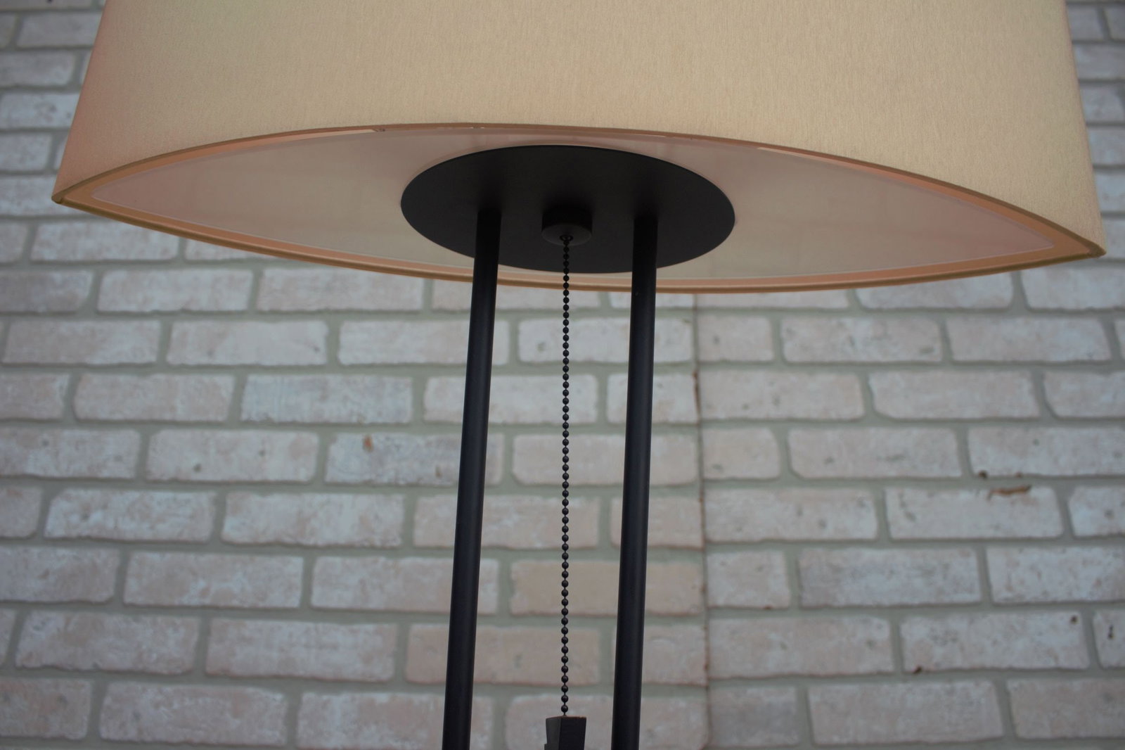 Mid Century Modern Black Iron Floor Lamp with Shade - 6