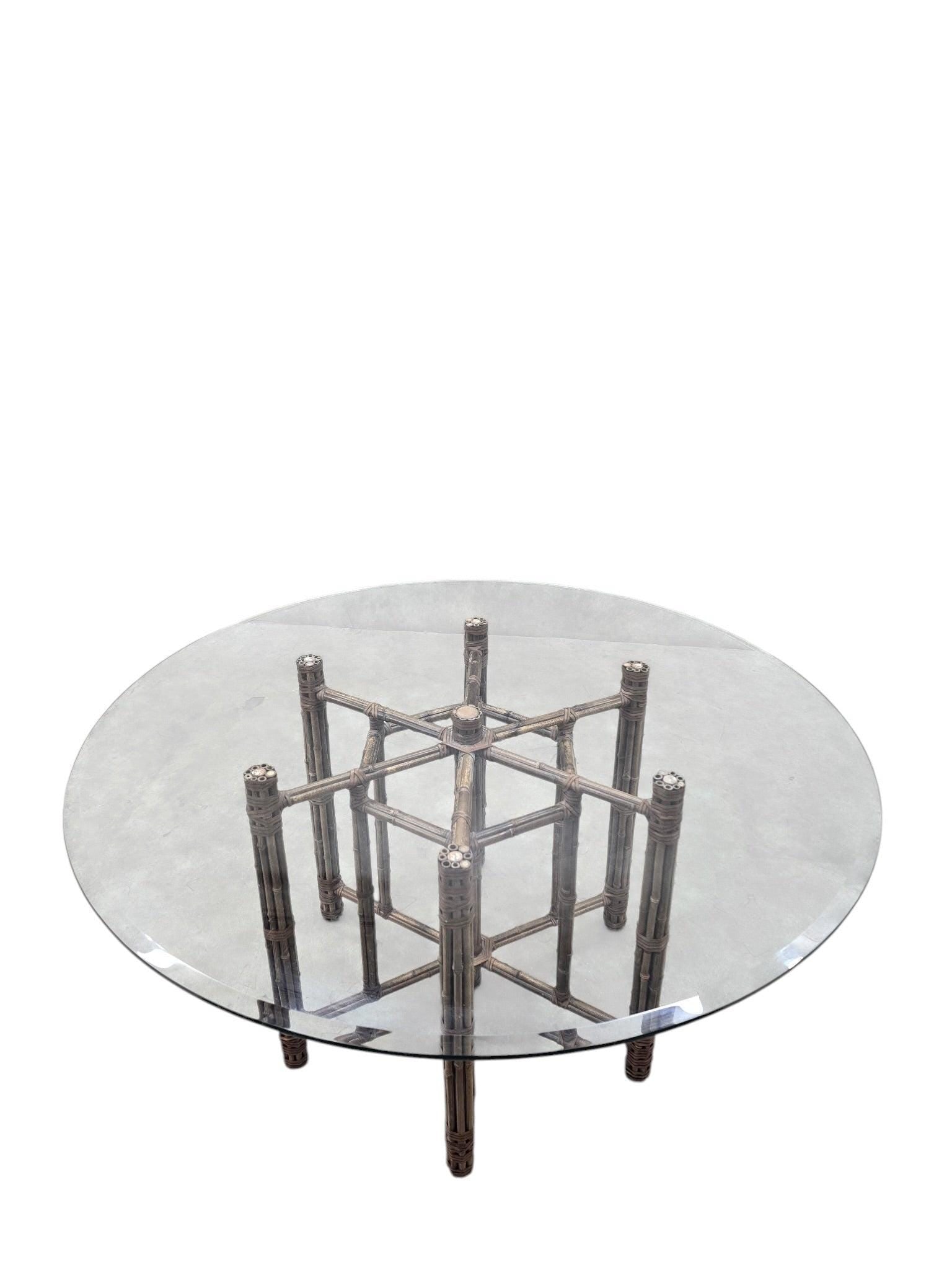 Vintage Modern Organic Bamboo Dining Table by McGuire - 2