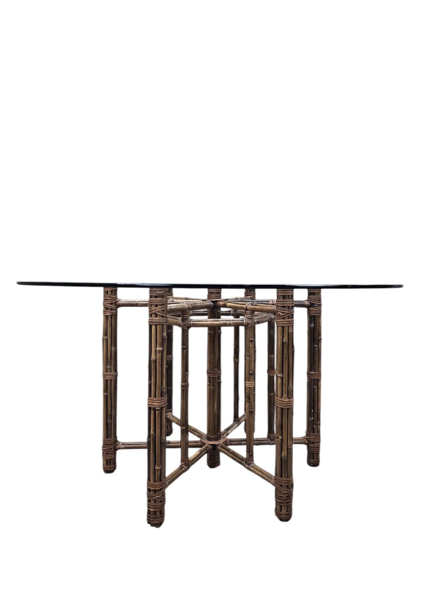 Vintage Modern Organic Bamboo Dining Table by McGuire - 3