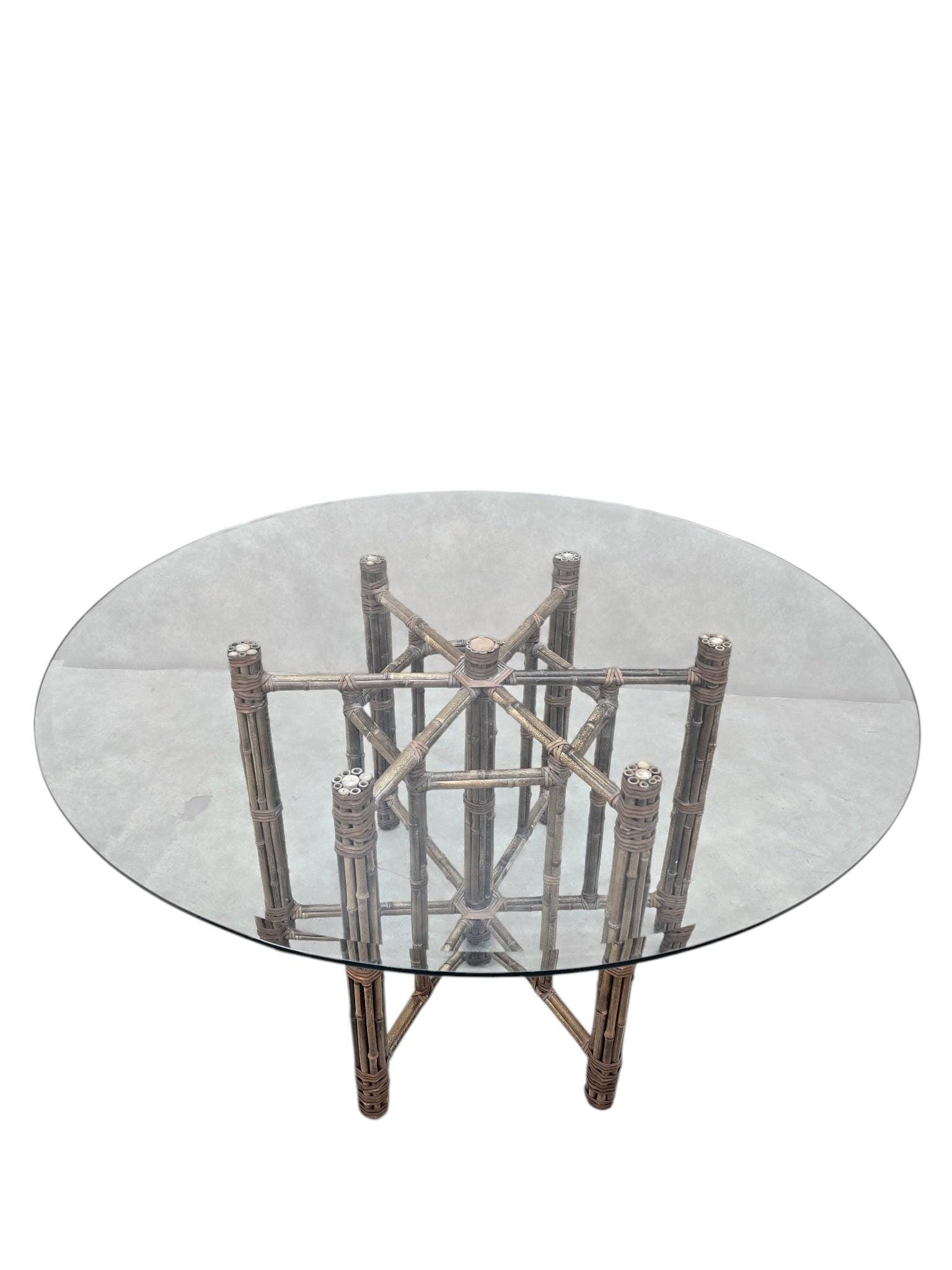 Vintage Modern Organic Bamboo Dining Table by McGuire - 4