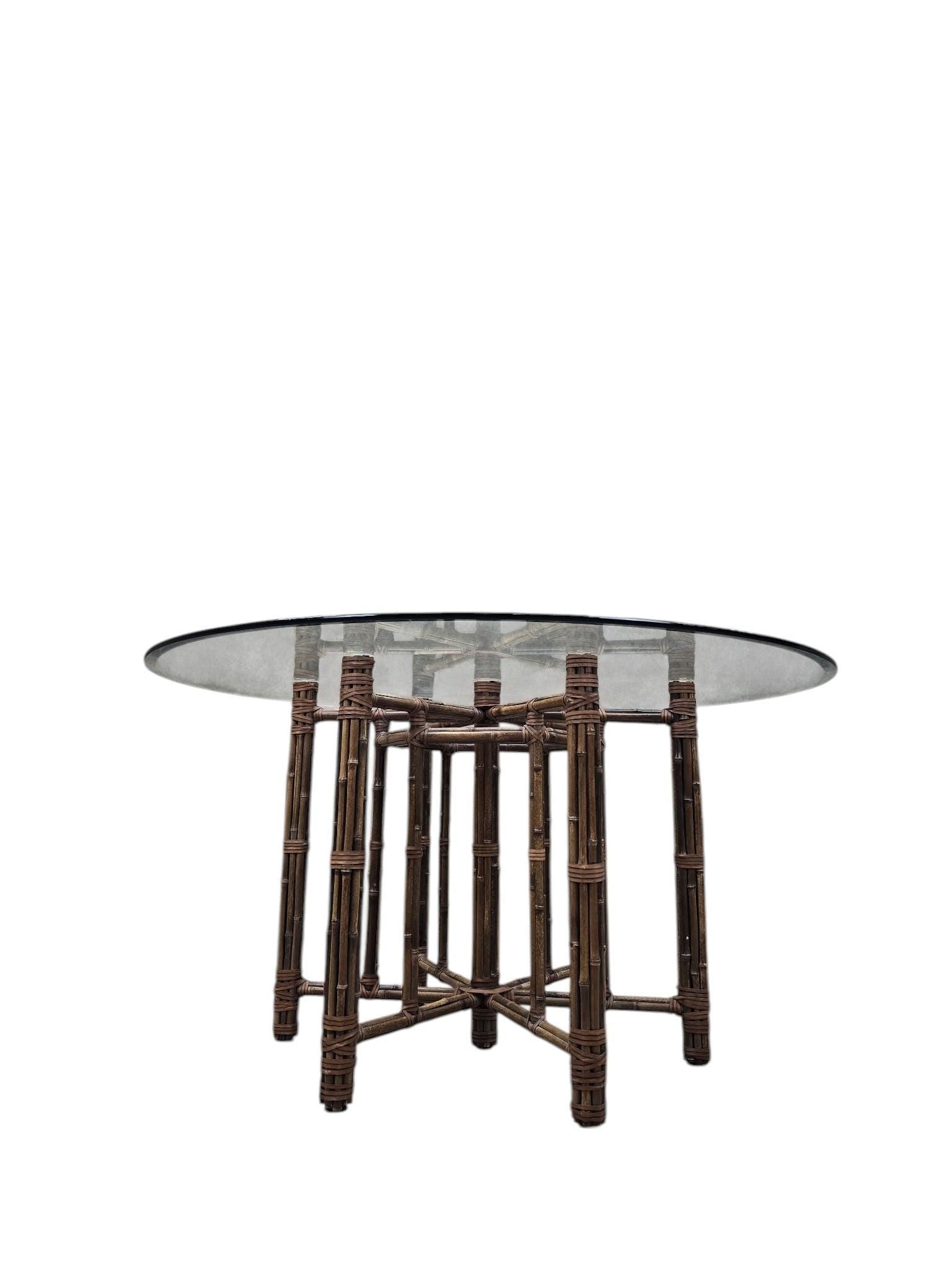 Vintage Modern Organic Bamboo Dining Table by McGuire - 5