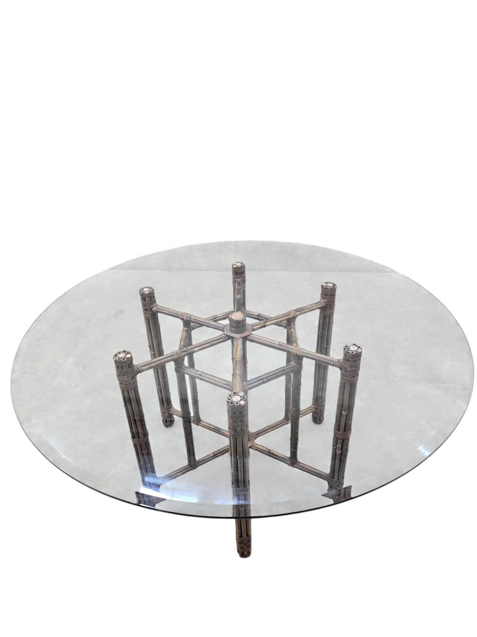 Vintage Modern Organic Bamboo Dining Table by McGuire - 6