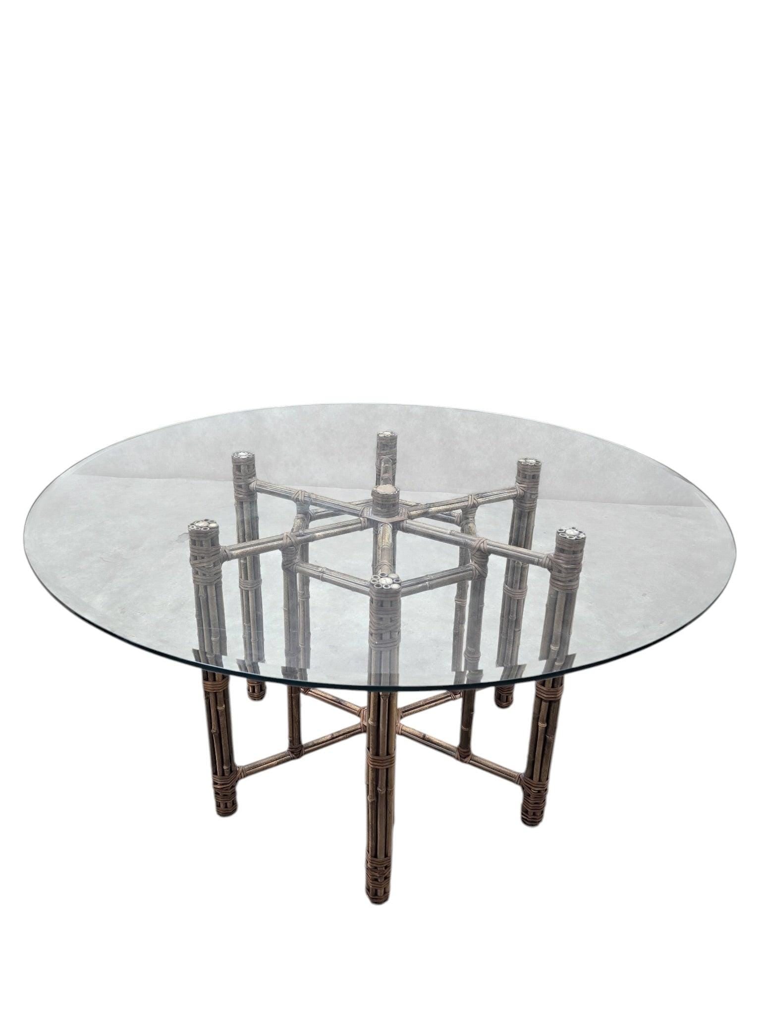 Vintage Modern Organic Bamboo Dining Table by McGuire - 7