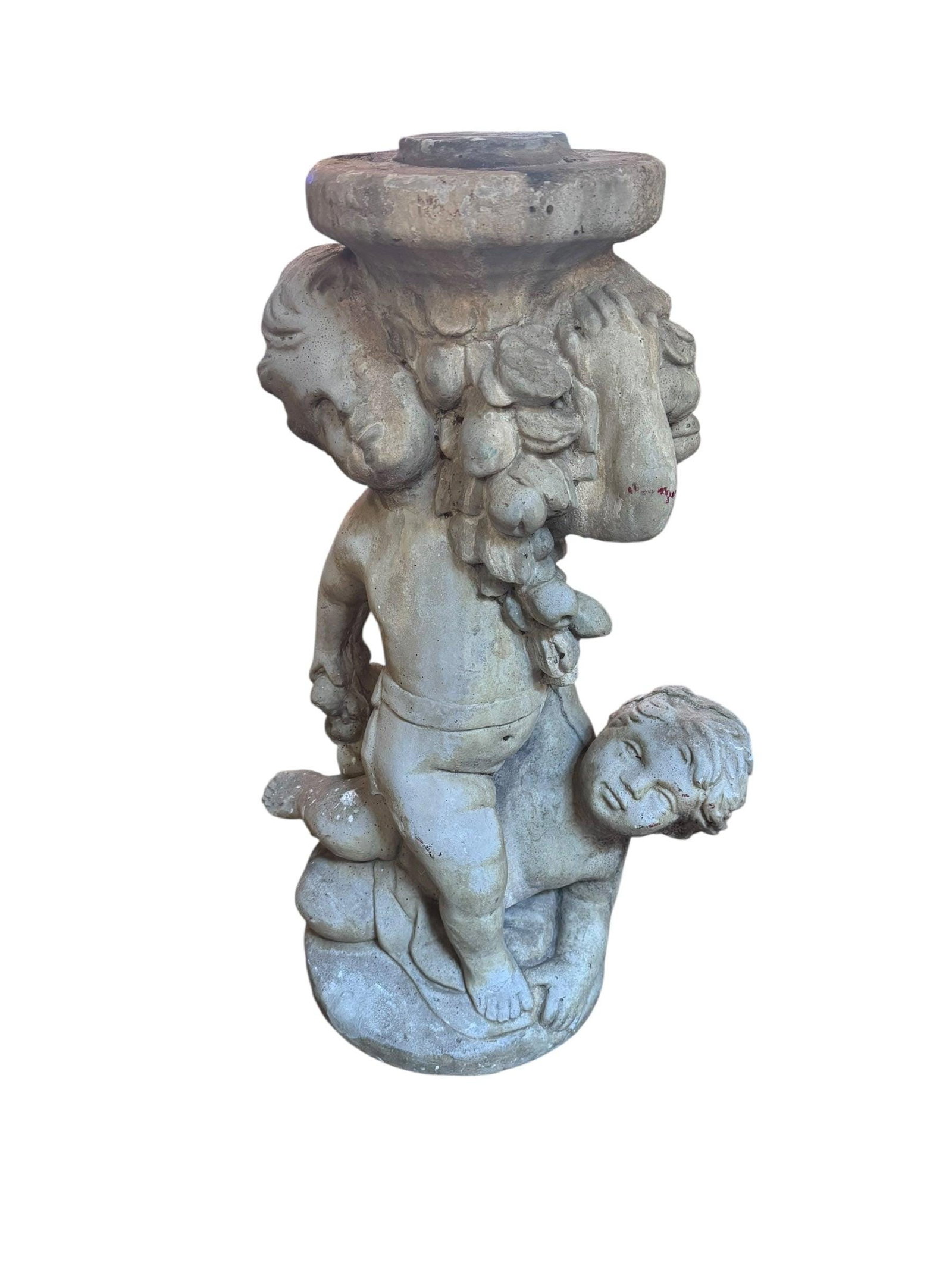 Vintage Neoclassical Style Cherub/Putti Garden Sculpture - 4