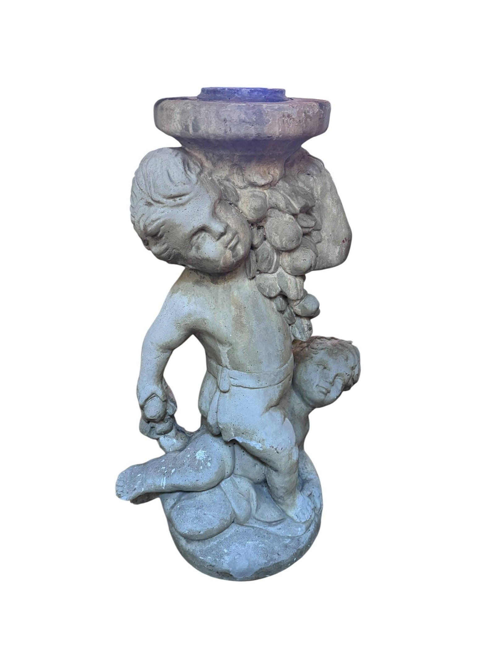 Vintage Neoclassical Style Cherub/Putti Garden Sculpture - 6