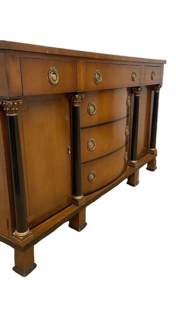 Federal/Empire Style Mahogany Bow Front Sideboard - 2