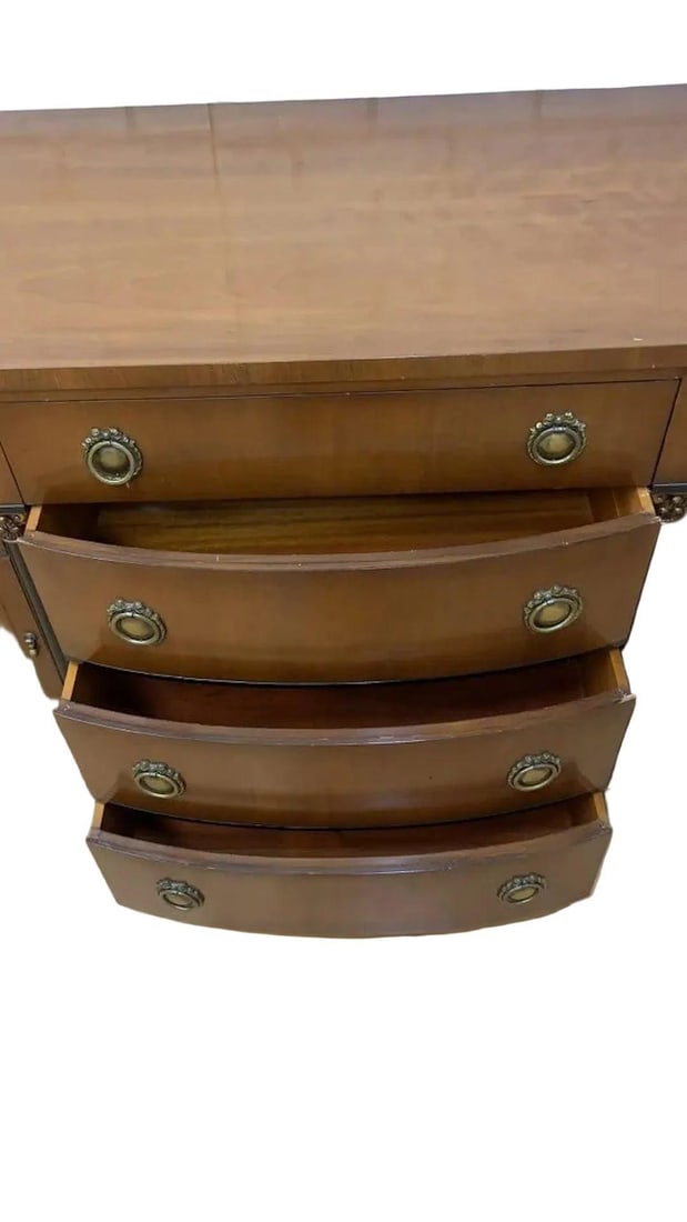 Federal/Empire Style Mahogany Bow Front Sideboard - 5
