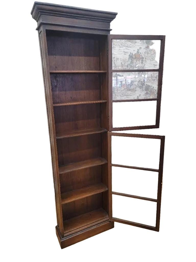 Antique Thai British Colonial Display Cabinet - Pair - 4