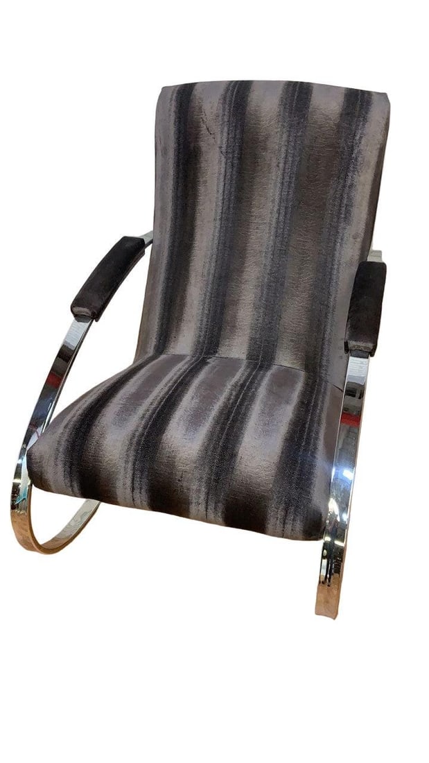 MCM Rocking Chair by Guido Faleschini Newly Reupholstered - 2