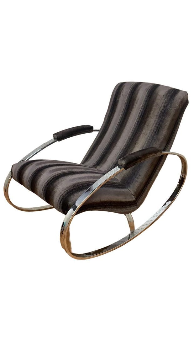 MCM Rocking Chair by Guido Faleschini Newly Reupholstered - 5