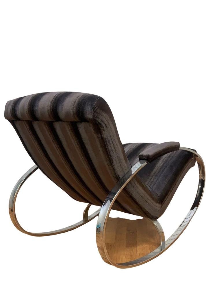 MCM Rocking Chair by Guido Faleschini Newly Reupholstered - 7
