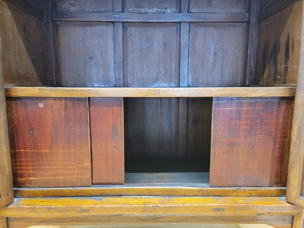 Antique Shanxi Province Elm Armoire Storage Closet - 4