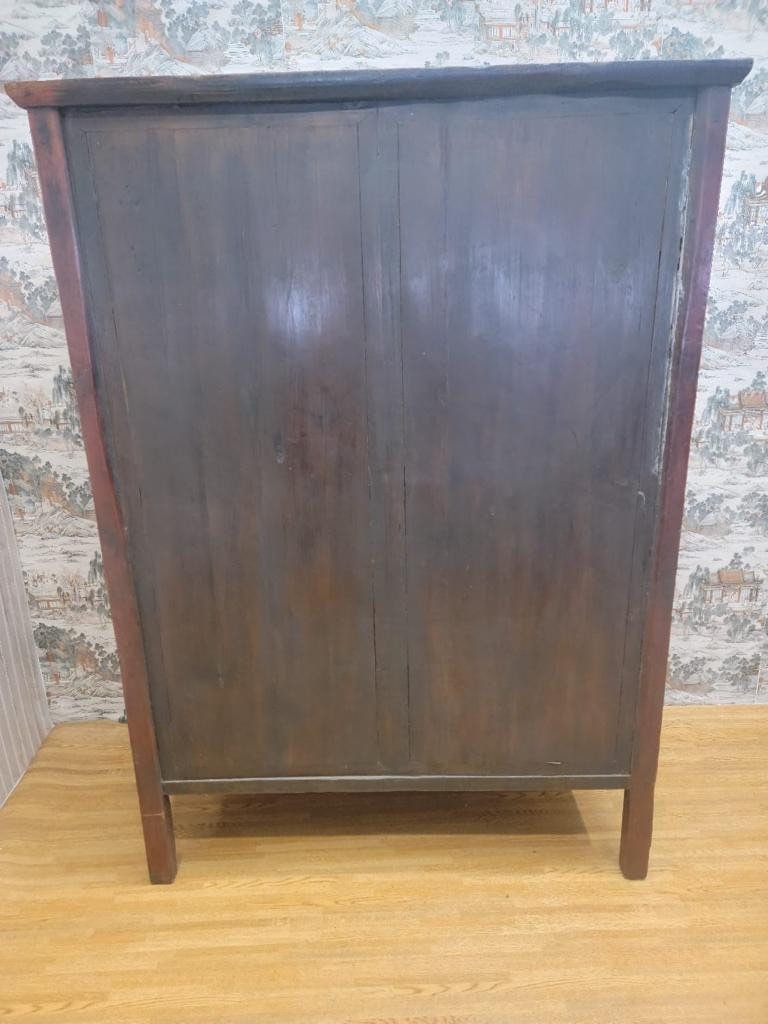 Antique Shanxi Province Elm Armoire Storage Closet - 6
