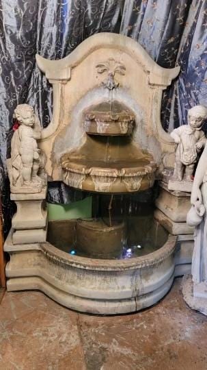 Antique Tuscan Stone Fountain - 2
