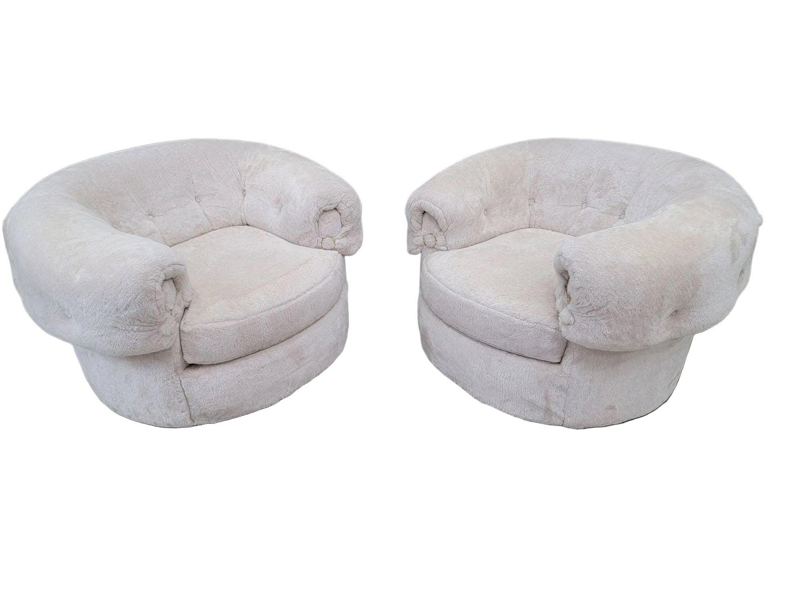 MCM Schweiger Industries Cream Teddy Bear 2 Lounge Chairs - 2
