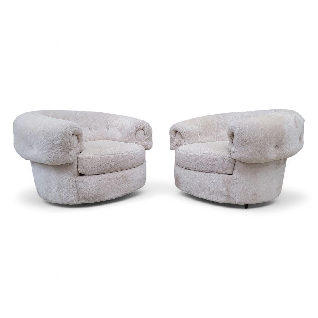 MCM Schweiger Industries Cream Teddy Bear 2 Lounge Chairs - 4