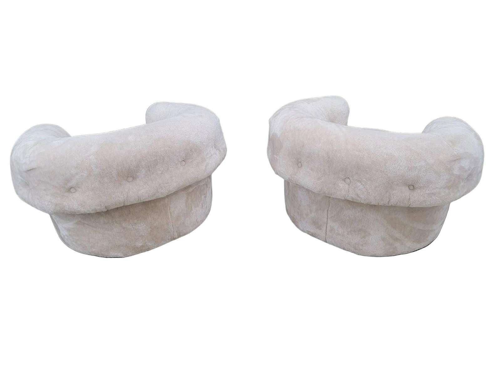 MCM Schweiger Industries Cream Teddy Bear 2 Lounge Chairs - 7