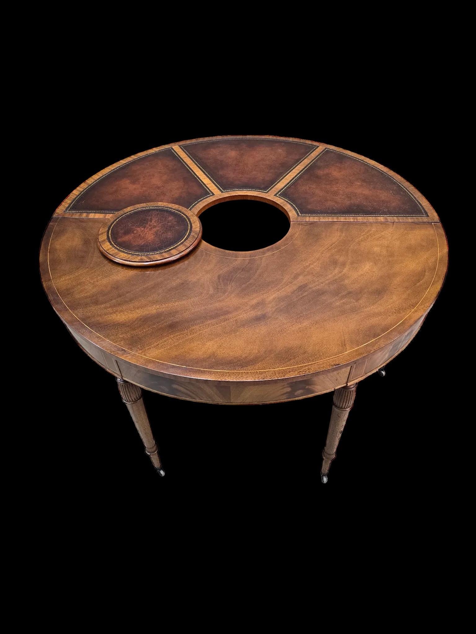 Federal Style Flip Top Demilune Table by Weimann - 3