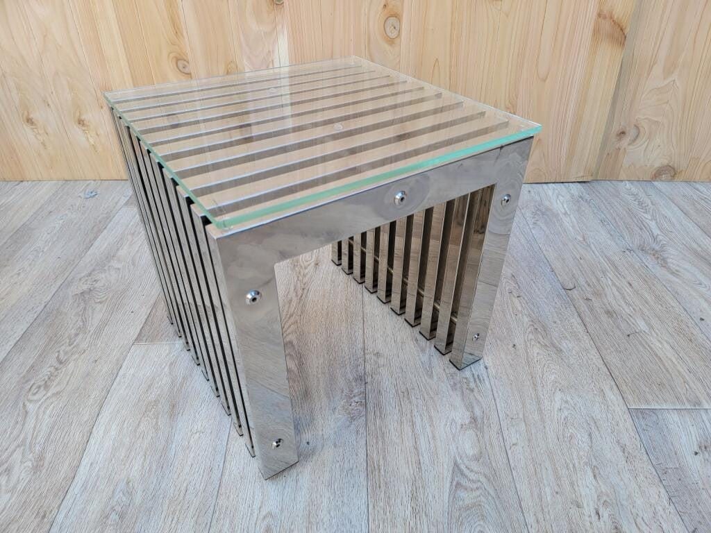 MCM Milo Baughman Style Side Tables - Pair - 7