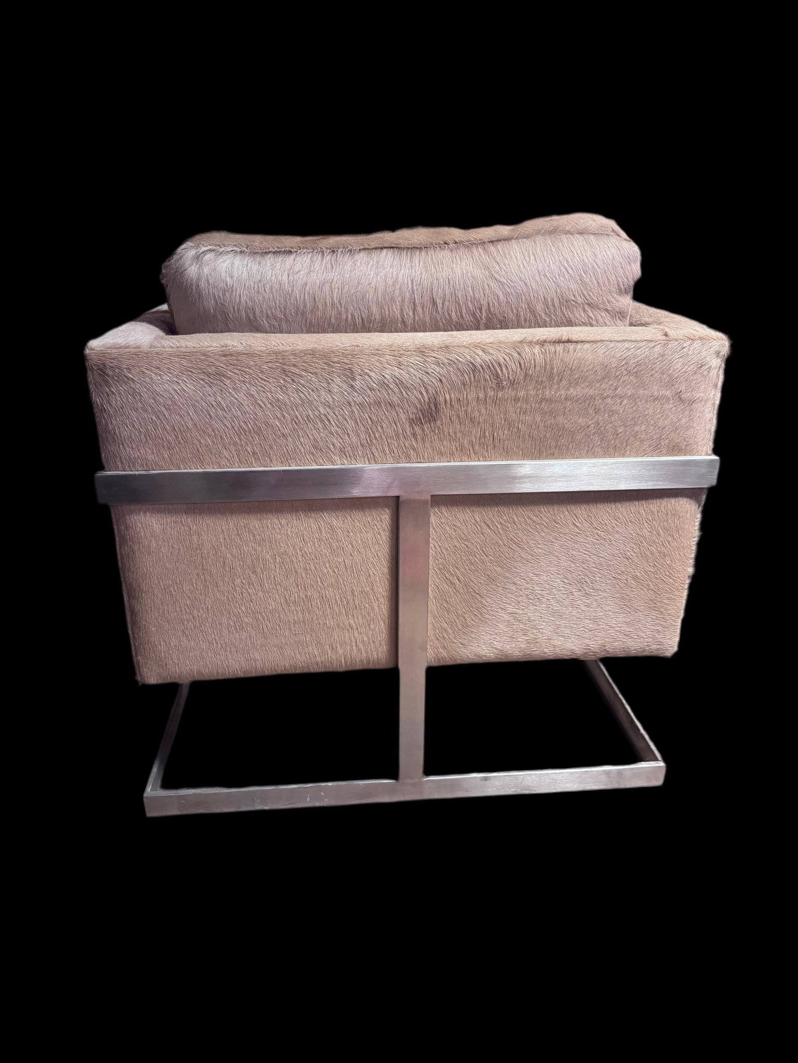 MCM Milo Baughman T-Back Floating Cube Chair Newly Reupholstered - 2