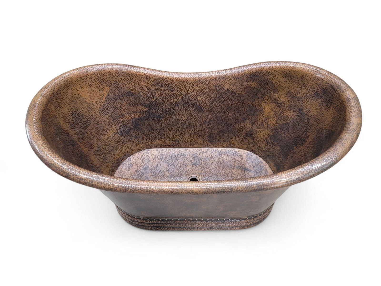 Hammered Copper Free-Standing Farmhouse Bath Soaking Tub - 2