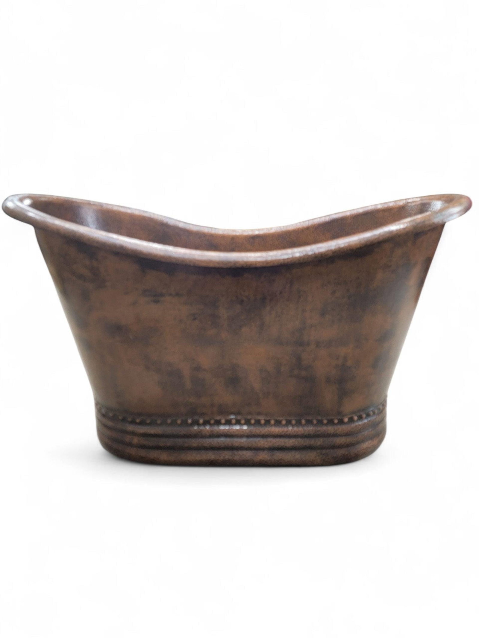 Hammered Copper Free-Standing Farmhouse Bath Soaking Tub - 5