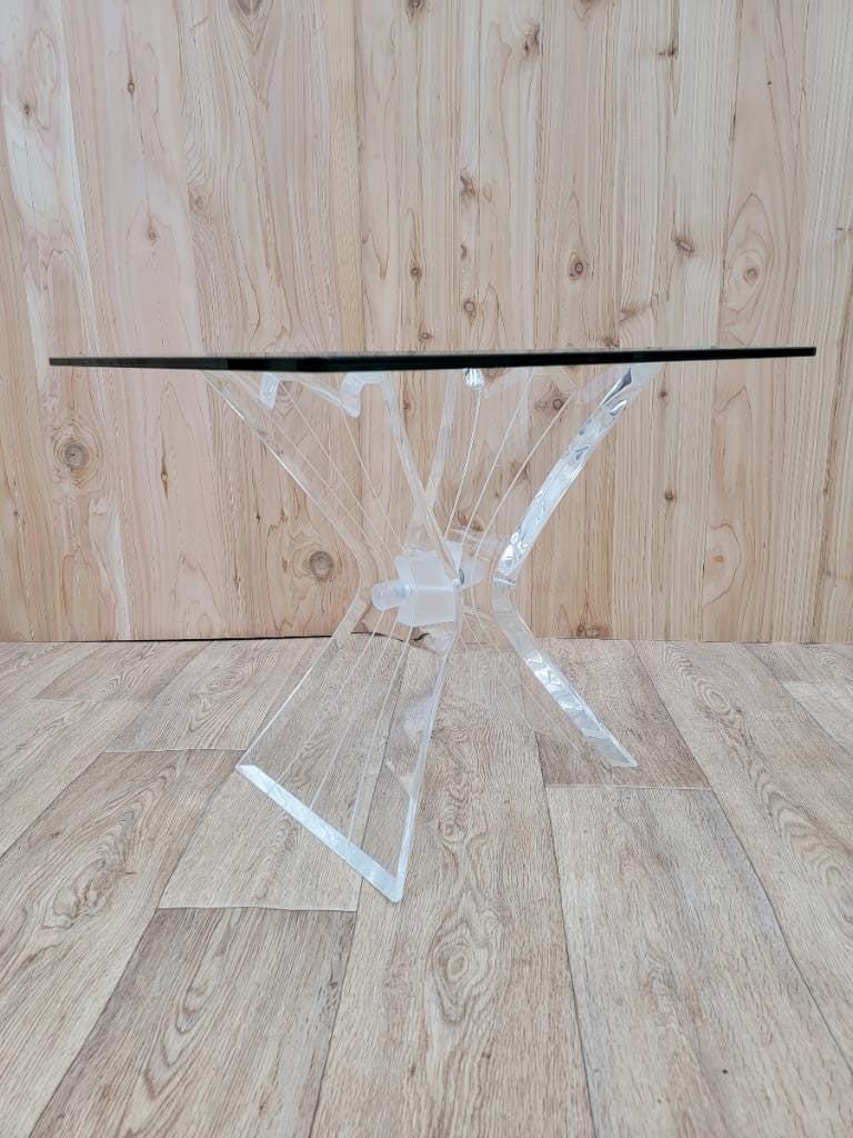 MCM Lucite Butterfly Side Table - 4
