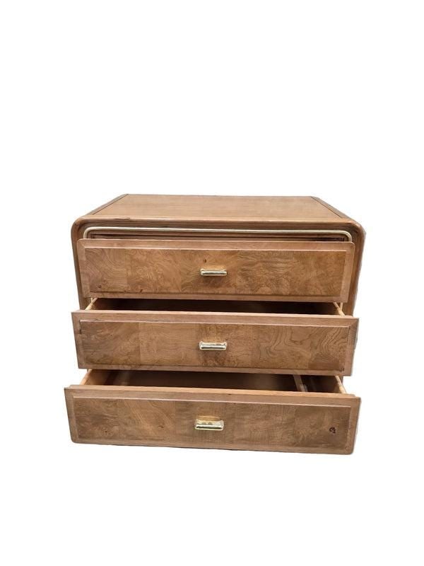 MCM Walnut 3 Drawer Chest/Nightstand by American of Martinsville - 5