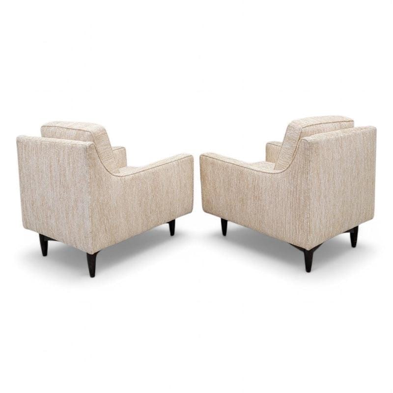 MCM Italian Gio Ponte Style Club Chairs Reupholstered - Pair - 7