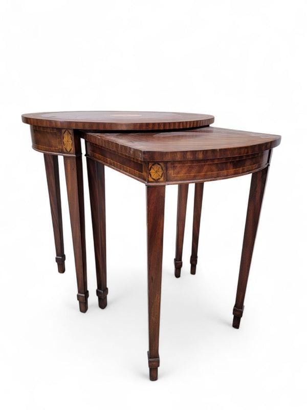 Vintage Regency Style Inlaid Nesting Tables by Maitland Smith - 3